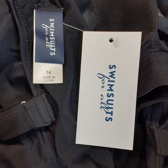 Swimsuits For All Black Scoopneck Tankini Swim Top SIZE 8 NWT - Picture 6 of 8